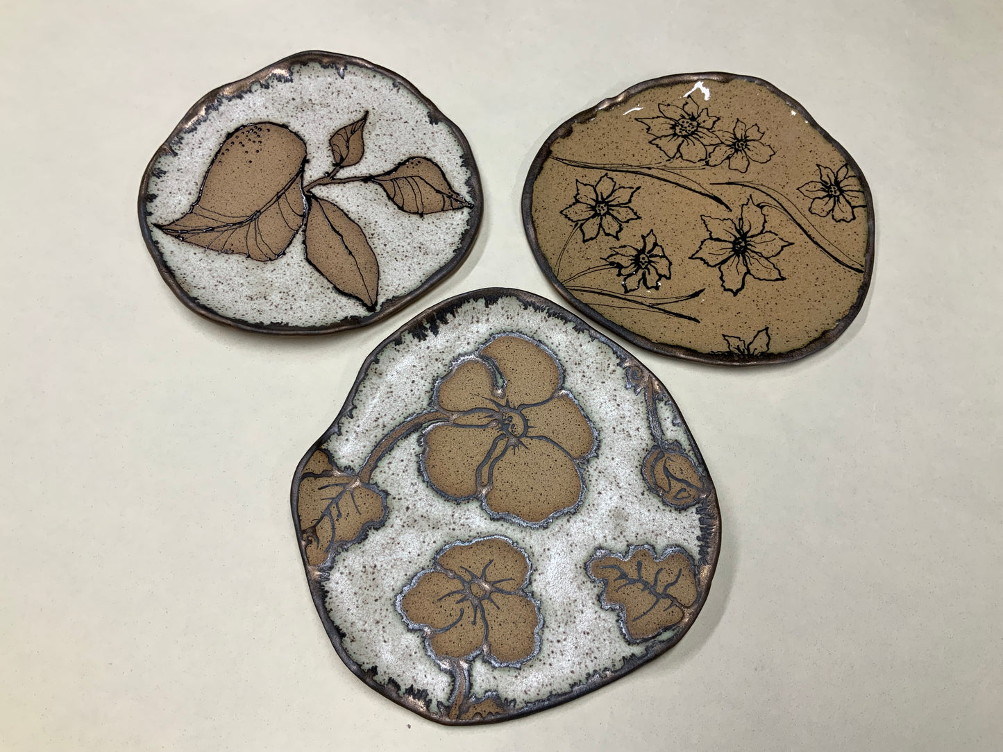 Organic Floral Plate